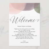 Moderne Waterverf — Welkomstbrief en reiskaart Programmakaart (Voorkant)