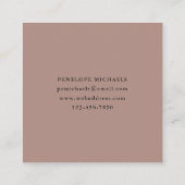 Moderne Waterverf wervelt Roos en zwart Vierkante Visitekaartje (Achterkant)