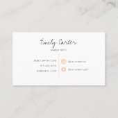 Moderne Waterverf White makeUp art MUA Visitekaartje (Achterkant)