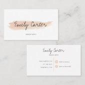 Moderne Waterverf White makeUp art MUA Visitekaartje (Voorkant / Achterkant)