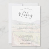 Moderne Waterverf Wijngaard Wijnmakerij Bruiloft Kaart (Voorkant)