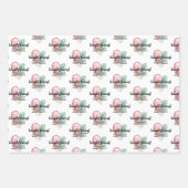 Moderne Waterverf-wijnoogst Inpakpapier Vel (Voorkant 2)