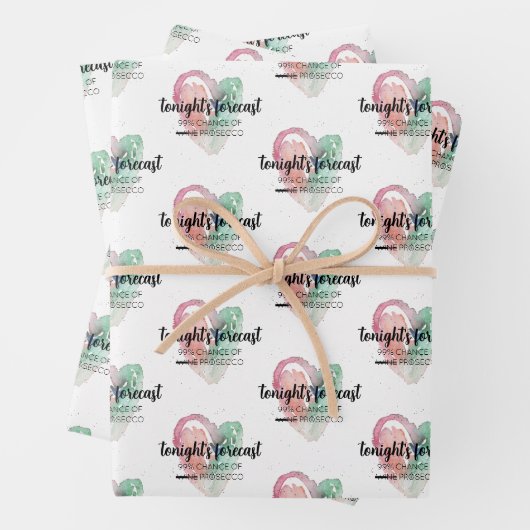 Moderne Waterverf-wijnoogst Inpakpapier Vel (In situ)