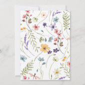 Moderne Waterverf Wildbloemen Bloemen Bloemen Baby Kaart (Achterkant)