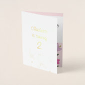 Moderne Waterverf Wildbloemen Illustratie Folie Kaarten (Voorkant)