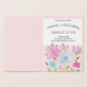 Moderne Waterverf Wildbloemen Illustratie Folie Kaarten (Binnen)