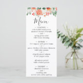 Moderne Waterverf Wildbloemen Trendy Floral Menu (Staand voorkant)