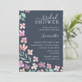 Moderne Waterverf Wilde Bloem Bruiloftsborrel Kaart (Staand voorkant)