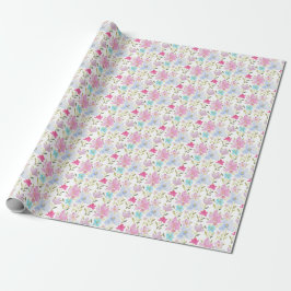 Moderne Waterverf - Wilde bloem - patroon Cadeaupapier