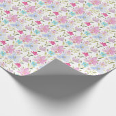 Moderne Waterverf - Wilde bloem - patroon Cadeaupapier (Hoek)