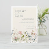 Moderne Waterverf wilde bloemen Kaart (Staand voorkant)