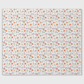 Moderne Waterverf Wildflower bloemenpatroon Cadeaupapier (Vlak)