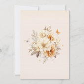 Moderne Waterverf Wildflower Boho Meisje Baby show Kaart (Achterkant)