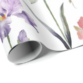 Moderne Waterverf Wildflower Botanische Bloemen Cadeaupapier (Rol Hoek)