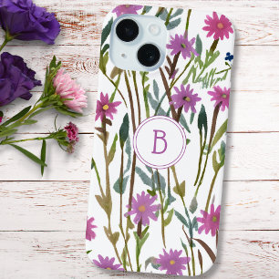 Moderne Waterverf Wildflower iPhone 15 Case