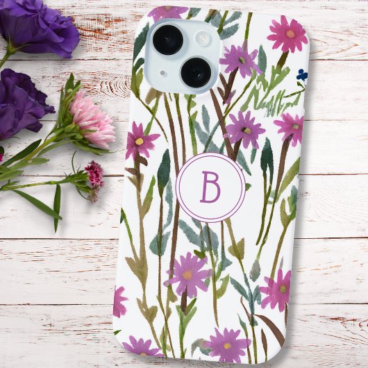Moderne Waterverf Wildflower Case-Mate iPhone Case