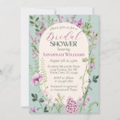 Moderne Waterverf Wildflower Groen Vrijgezellenfee Kaart (Voorkant)