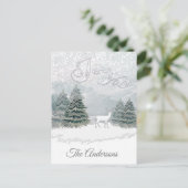 Moderne Waterverf winter Briefkaart (Staand voorkant)