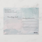 Moderne Waterverf winter Briefkaart (Achterkant)