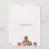 Moderne Waterverf Winter Rood Groen Kerstfeest Kaart (Achterkant)