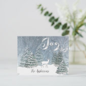 Moderne Waterverf winter scène joy Briefkaart (Staand voorkant)