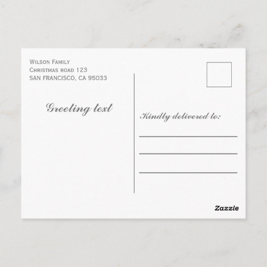 Moderne Waterverf winter scène joy Briefkaart (Achterkant)