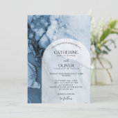 Moderne Waterverf winterblauwe ijskaartje Kaart (Staand voorkant)