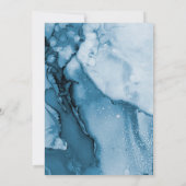 Moderne Waterverf winterblauwe ijskaartje Kaart (Achterkant)