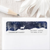 Moderne waterverf Winterbos Etiket (Insitu)