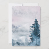 Moderne Waterverf Winterkerstboom Natuur Sav Save The Date (Achterkant)