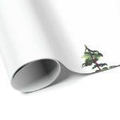 Moderne Waterverf winterpine groene kerstmis Cadeaupapier (Rol Hoek)