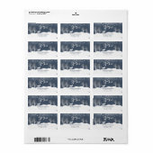 Moderne waterverf Winterscène Joy Holiday Etiket (Full Sheet)