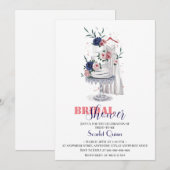 Moderne waterverf witte bruidsjurk met taart kaart (Voorkant / Achterkant)