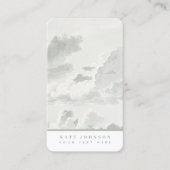 Moderne Waterverf Wolken Retro  Minimaal Visitekaartje (Voorkant)