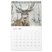 Moderne Waterverf Woodland Forest Animals Natuur Kalender (Jan 2026)