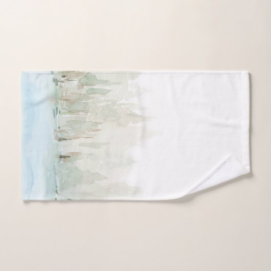 Moderne Waterverf Woodland Scene Badhanddoek Set Bad Handdoek (Handdoek)