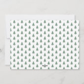 Moderne Waterverf Woodland Sneeuwkerstfoto Feestdagenkaart (Achterkant)