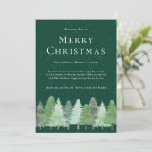 Moderne Waterverf Woodland Snow Business Kerstmis Feestdagenkaart (Staand voorkant)