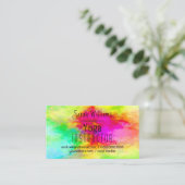 Moderne Waterverf Yoga Visitekaartje (Staand voorkant)