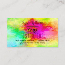 Moderne Waterverf Yoga Visitekaartje