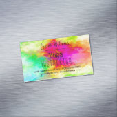 Moderne Waterverf Yoga Visitekaartje Magneet (Voorbeeld)