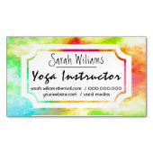 Moderne Waterverf Yoga Visitekaartje Magneet (Voorkant)