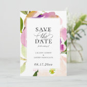 Moderne Waterverf zomer Floral sparen de Datum Aankondiging (Staand voorkant)