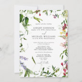 Moderne waterverf zomerhuwelijk met wilde bloemen kaart (Voorkant)