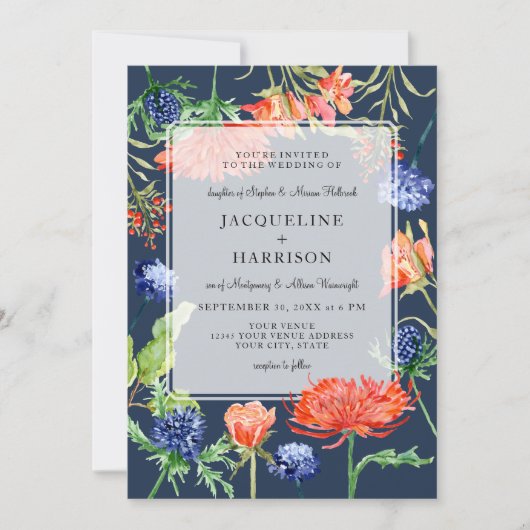 Moderne Waterverf zomermarinemap Kaart (Voorkant)