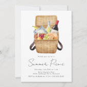 Moderne waterverf zomerse picknick kaart (Voorkant)