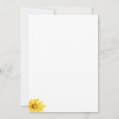 Moderne Waterverf zonnebloem Kaart (Achterkant)