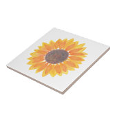 Moderne Waterverf zonnebloem Tegeltje (Zijkant)