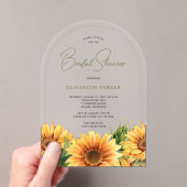 Moderne waterverf zonnebloem vrijgezellenfeest boo acryl uitnodigingen (Insitu (Draagbaar))