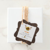 Moderne Waterverf Zonnebloemen Antlers waren goed  Bedankjes Labels (In situ)